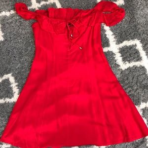 White fox boutique red dress
